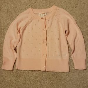 12 Mo Light Pink Knit Cardigan